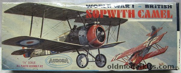 Aurora 1/48 Sopwith Camel, 102-100 plastic model kit